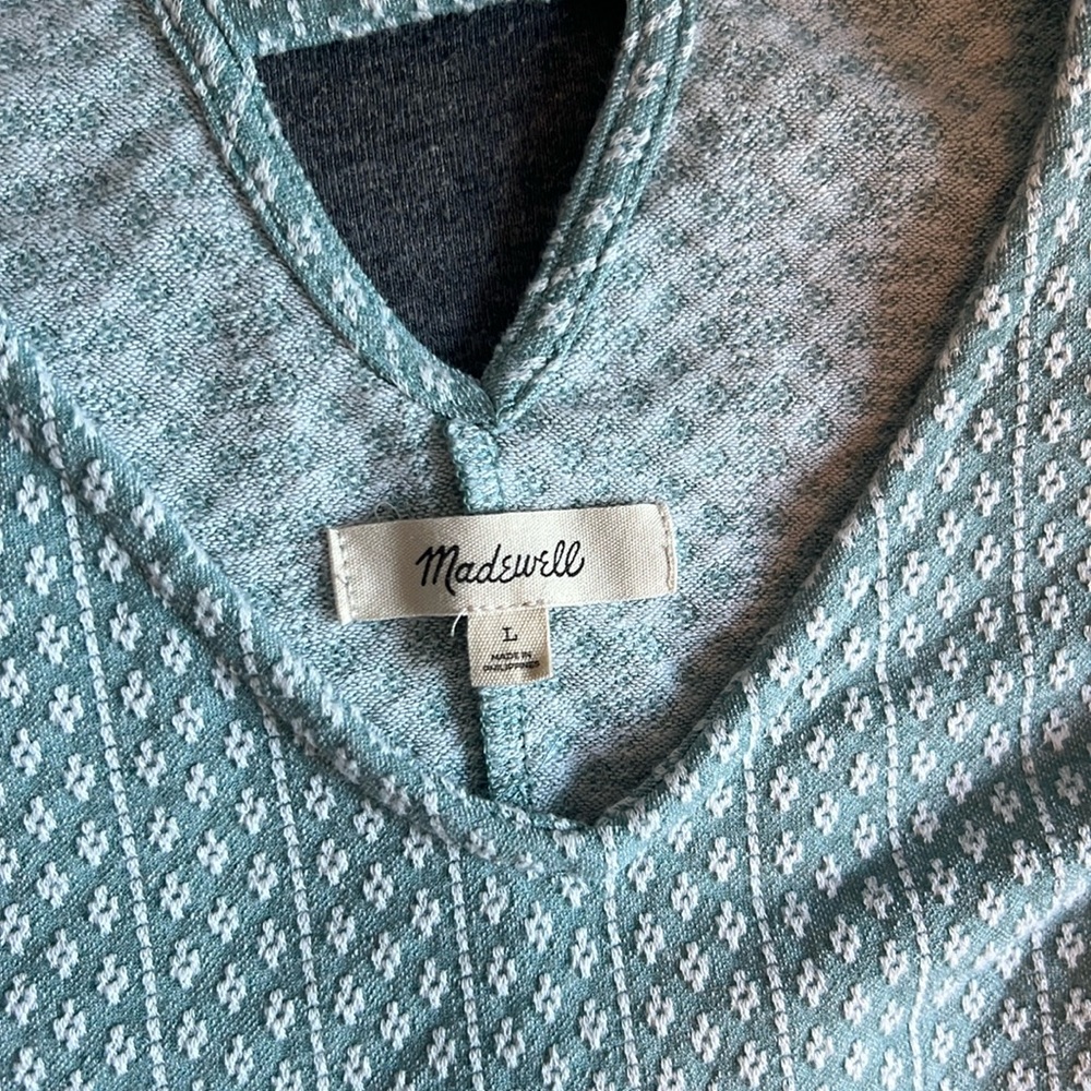 Madewell Jacquard Peekaboo Back Crop Tank in Faded Shale Size L